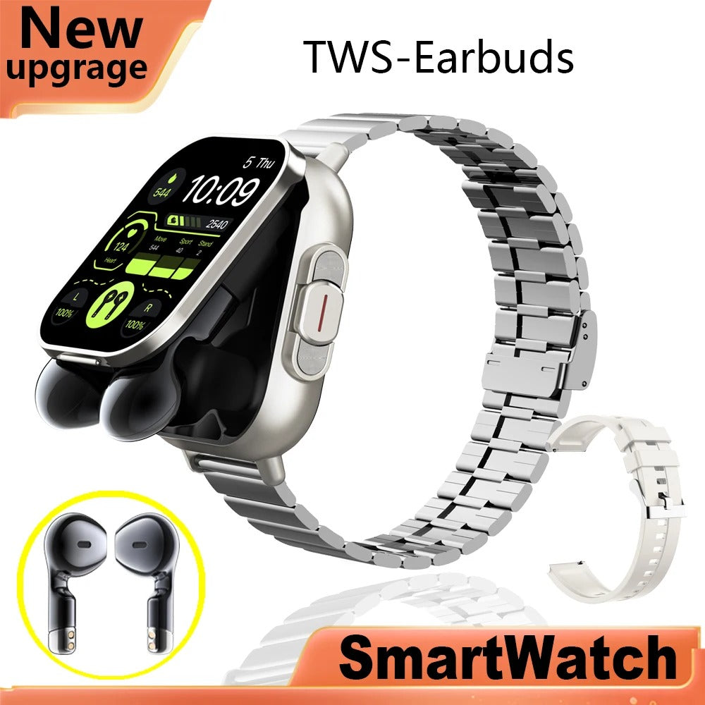 2-in-1 Smart Watch with TWS-Earbuds