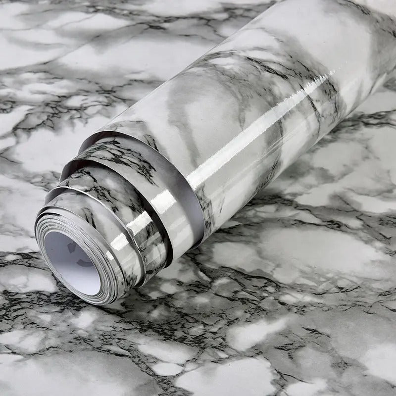 Waterproof Marble Vinyl Film Self Adhesive Wallpaper