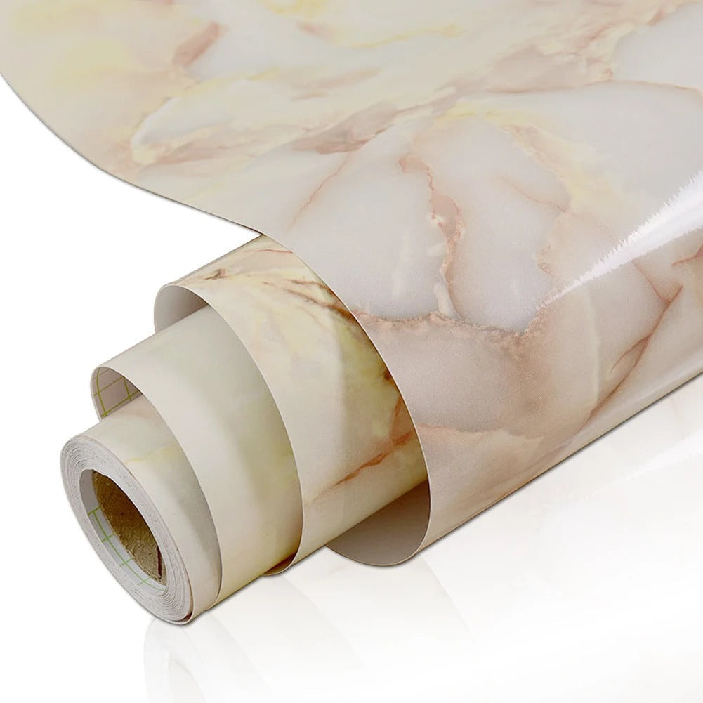 Waterproof Marble Vinyl Film Self Adhesive Wallpaper