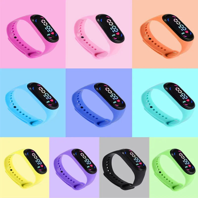 Children's Waterproof Sports Smart LED Watch