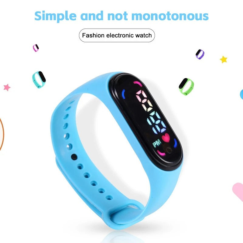 Children's Waterproof Sports Smart LED Watch