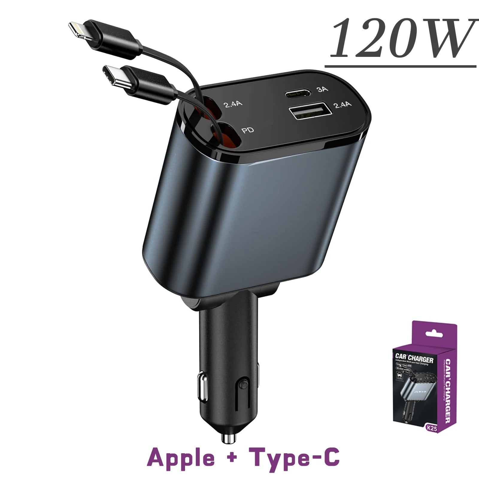 4 in 1 Retractable Charger